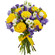 букет желтых роз и синих ирисов. Норвегия